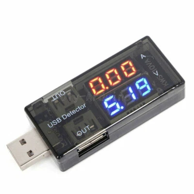 MARKENLOS Red&Blue USB Charger Voltage Current Meter Handy Battery Tester Power Detector S