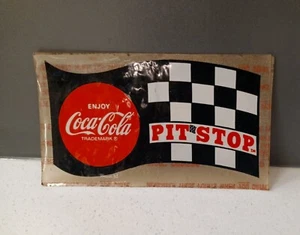 Decalcomania sticker Coca-Cola anni '50 vintage htf Enjoy  - Foto 1 di 4