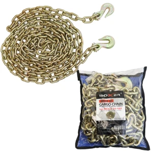 BoxerTool  1/2'' x 20' G70 Tow Chain Tie Down Binder Chain with Hooks 45,200lbs - Picture 1 of 5