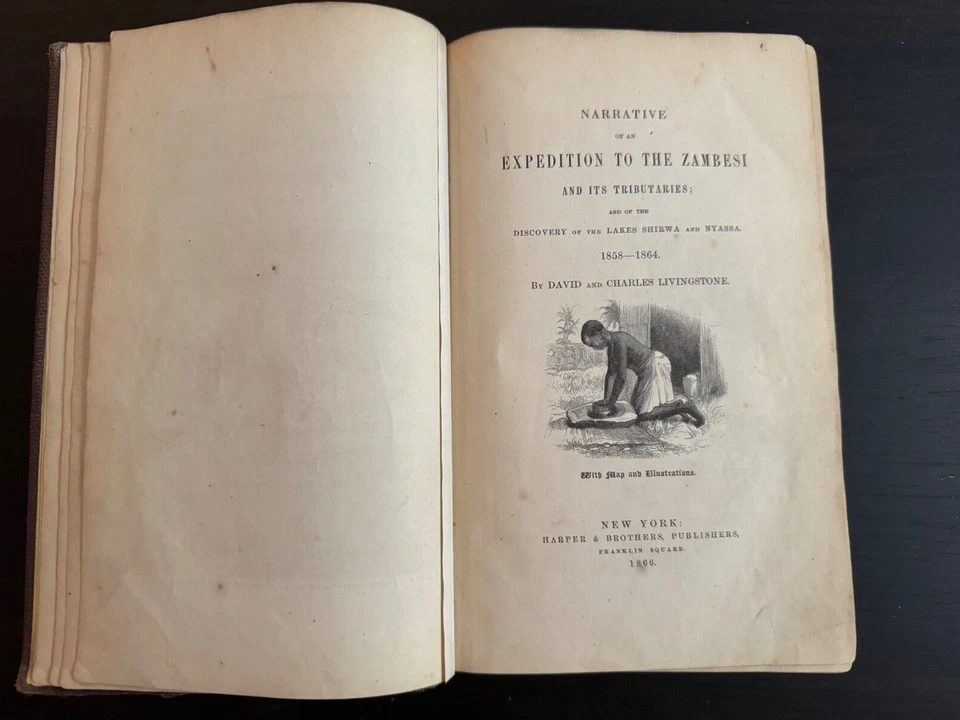 David Livingstone Narrative of an Expedition to the Zambesi 1st Amer Ed  1866 - Image 1 of 4