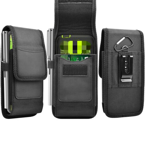 Handy Holster Gürtelclip Halter Nylon Tasche Universal für iPhone Samsung 6,5"