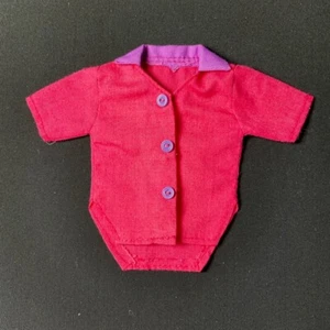 Sindy Fashion Mixers shirt 1987 pink with purple collar Hasbro 8540 fit 12" doll - Picture 1 of 3