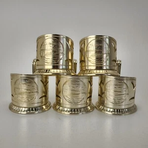 Vintage Sowjetisch Russisch 5er Set Podstakannik Teetassenhalter UdSSR Gorki #6028 - Bild 1 von 13