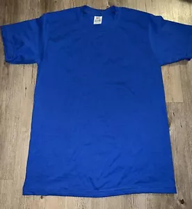 Camiseta De Colección Años 90 Talla Mediana PRO CLUB HECHA EN EE. UU. Azul Comodidad Nueva Stock Antiguo - Imagen 1 de 5