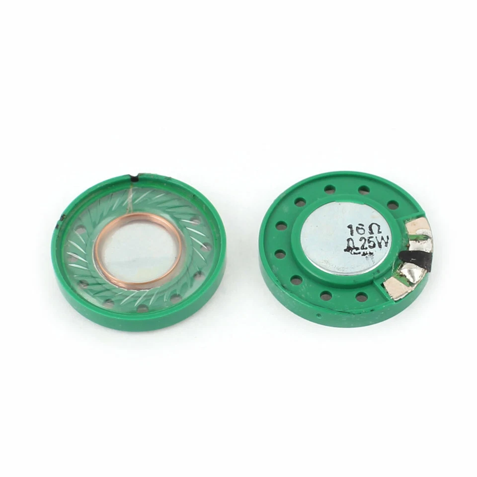 Altavoces electrónicos trompeta 2 piezas 0,25 W 16 ohmios 29 mm imán interior redondo Foto 1 de 1