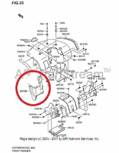 OEM GENUINE NEW SUZUKI LT-V TWIN PEAKS 700 LEFT FRONT MUD FLAP SPLASH GUARD — 第 1/1 张图片