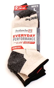 Avalanche Beige & Gray Everyday Low Cut Socks 2 in Package Men's L 6-12 NWT - Picture 1 of 3