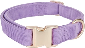Ultra-Soft Dog Collar Natural Cotton Corduroy Made for Small Dogs with Sensitive - Picture 1 of 12