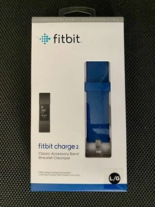 Fitbit Charge 2 Genuine Classic Accessory Band Blue Large LG Brand New - Picture 1 of 2