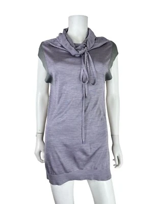 Marc By Marc Jacobs Top Sweater Silk Knit Lavender Funnel Neck Pullover Medium M Foto 1 de 4