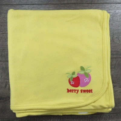 Baby Girl Vintage New Gymboree Yellow Berry Sweet Strawberry Baby Blanket - Image 1 of 4