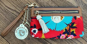 NUEVA MUÑECA SPARTINA 449 Little Bermuda LINO Y CUERO Borla 7,75x5” - Imagen 1 de 4