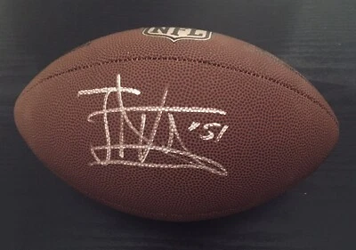 Jonathan Vilma Autografiado NFL Fútbol New Orleans Saints/JSA Foto 1 de 3