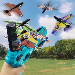 4 Pack Airplane Launcher Airplane Toys Kids Plane Catapult Gun Shooting Outdoor - Picture 1 of 10