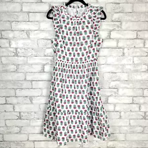 J.CREW FACTORY NWD 100% Cotton Mini Ruffle Sleeves Flower Dress sz 6 CA214 - Picture 1 of 9