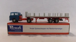 16.24 I1 Permot Skoda-Sattelschlepper Plattformanhänger H0 1:87 Modelleisenbahn - Picture 1 of 8