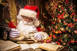 SANTA CLAUS CKECKING LIST POSTER 24 X 18 INCH Christmas OLD SAINT NICK - Bild 1 von 1