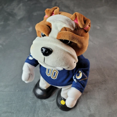 Vtg 90s St Louis Rams LA NFL Animatronic Walking Bulldog Jersey Tested Cover