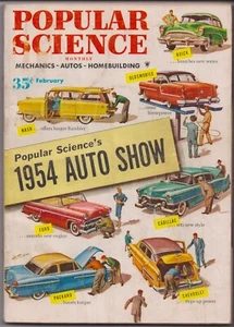 POPULAR SCIENCE February 1954 Auto Show Issue GM Ford Mopar Packard Cadillac - Picture 1 of 1