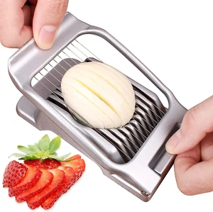 Egg Slicer for Hard Boiled Eggs Egg Cutter Strawberry Slicer Heavy Duty Aluminiu - Picture 1 of 12