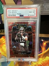 2021 Panini Select TOM BRADY #201 Bucs RED DISCO Prizm 5/49 JERSEY COLOR MATCH
