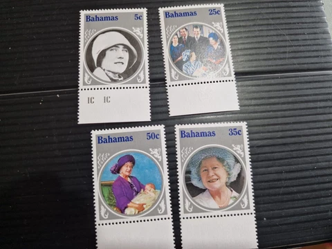 BAHAMAS 1985 SG 712-715 LIFE AND TIMES OF QUEEN MOTHER MNH Cover