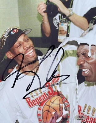 Dennis The Worm Rodman Autographed Signed 8x10 Photo Chicago Bulls PSA/DNA - Image 1 of 2