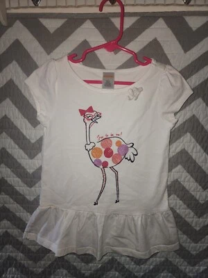 Gymboree Niñas 5 Punto Top Camiseta SS Gafas avestruz "free to be me" Foto 1 de 3