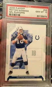 PEYTON MANNING🔥PSA 10 GEMAS COMO NUEVAS💎📈2006 PANINI PLAYOFFS NFL #45 EBAY 1/1 - Imagen 1 de 6