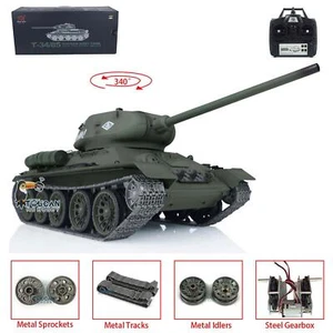 On Sale 1/16 7.0 Henglong Soviet T34-85 RTR RC Tank Model 3909 w/ Metal Tracks - Picture 1 of 12