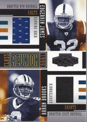 2005 Playoff Honors Class Reunion #CR7 Edgerrin James Aaron Brooks Jersey /150 - Image 1 of 2