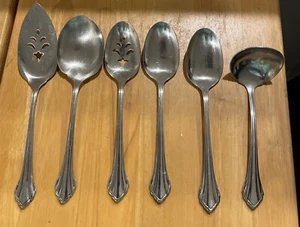 Oneida Community Clarette Stainless Flatware Hostess Serving Pieces Set Of 6 - Picture 1 of 3