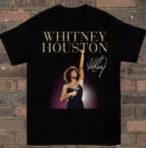 Whitney Houston Black T-Shirt Unisex Tee For Men Women Size S-5XL - Picture 1 of 8