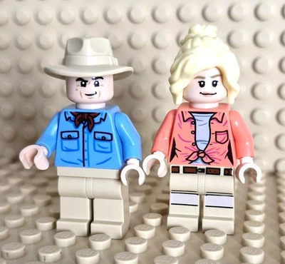 LEGO ® JURASSIC PARK FIGUR DR. ELLIE SATTLER & DR. ALAN GRANT NEU & UNBENUTZT - Bild 1 von 4