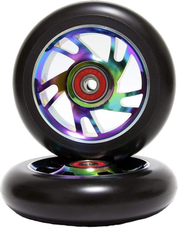 Ruedas para scooter profesional Z-FIRST 2 piezas 110 mm con ABEC 9 rodamientos 110 mm, púrpura A  Foto 1 de 3