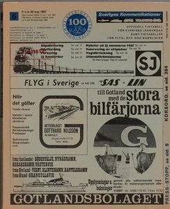 Sveriges Kommunikationer. Officiell tidtabell för sveriges järnvägar samt 133264 - Bild 1 von 1