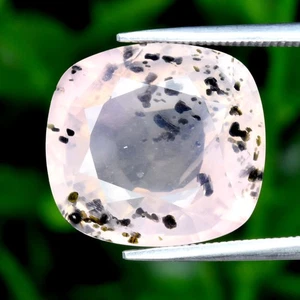 💎 11.62ct 15x13.8mm Cushion Natural Pink Rose Quartz - Tanzania Gemstone - Picture 1 of 4