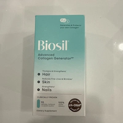 Generador Avanzado de Colágeno Biosil 90 Cápsulas Cabello, Piel y Uñas 2/2028 Foto 1 de 4