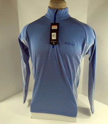 Jaqueta masculina Detroit Pistons autêntica azul quarto com zíper cabana antigua nova com etiquetas M 64S - Imagem 1 de 4