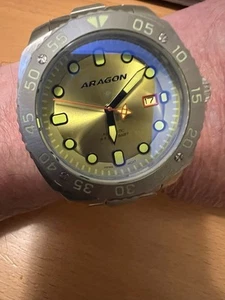 Aragon Matador Green Dial Men's Watch - A461GRY 45mm Automatic Movement NH32 - Picture 1 of 6