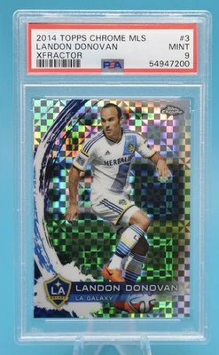 2014 Topps Chrome MLS Landon Donovan Xfractor #3 PSA 9 LA Galaxy USMNT SP - Image 1 of 2
