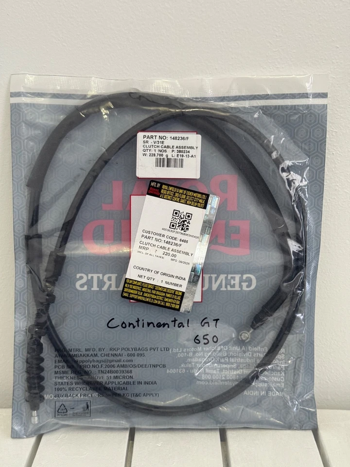 ROYAL ENFIELD CONTINENTAL GT 650 CLUTCH CABLE ASSEMBLY (148236/F) - AU STOCK - image 1 of 3
