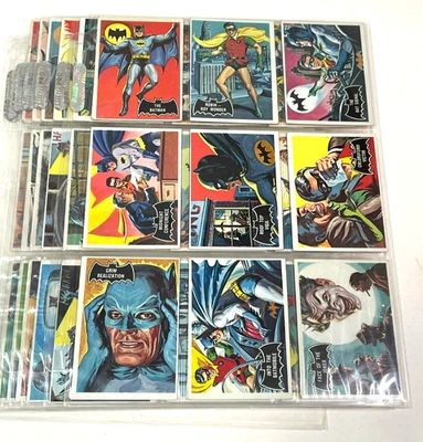 VINTAGE 1966 Topps Batman BLACK complete set (55) Avg EX, NO crease #1 NICE! - Image 1 of 4