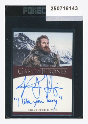 Game of Thrones Iron Anniversary Series 2 KRISTOFER HIVJU Autograph S2 - Image 1 of 2