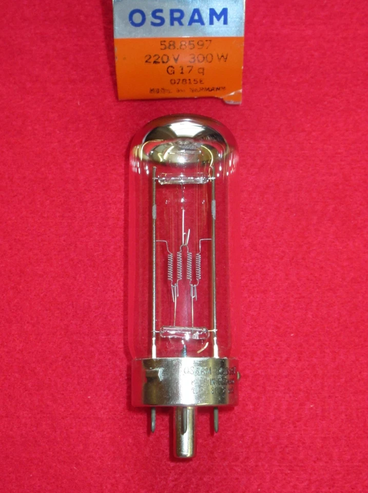 PROJEKTORLAMPE 220V 300W G17q OSRAM 58.8597 NEU OVP Projection 588597 Projektion - Bild 1 von 1