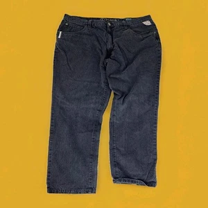 Raider Jeans Men's Black Denim Straight Leg Size 38x31 Mid-Rise Zip Fly Casual - Picture 1 of 4