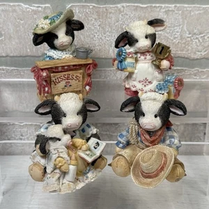 Konvolut 4 Mary Moo Moos Figuren von Enesco anthropomorphe Kühe Vintage 1993-1994 - Bild 1 von 22