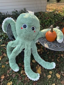 Jumbo Green OCTOPUS Plüsch XXL Weiches Stofftier Plüsch Funkeln Augen - Bild 1 von 10