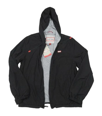Hunter Men's Black Lightweight Baltico Full Zip Hooded Jacket $199 - Image 1 of 4