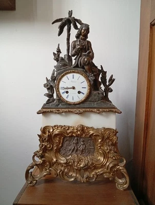 Belle pendule ancienne, mouvement de Paris, à restaurer. - Photo 1/4